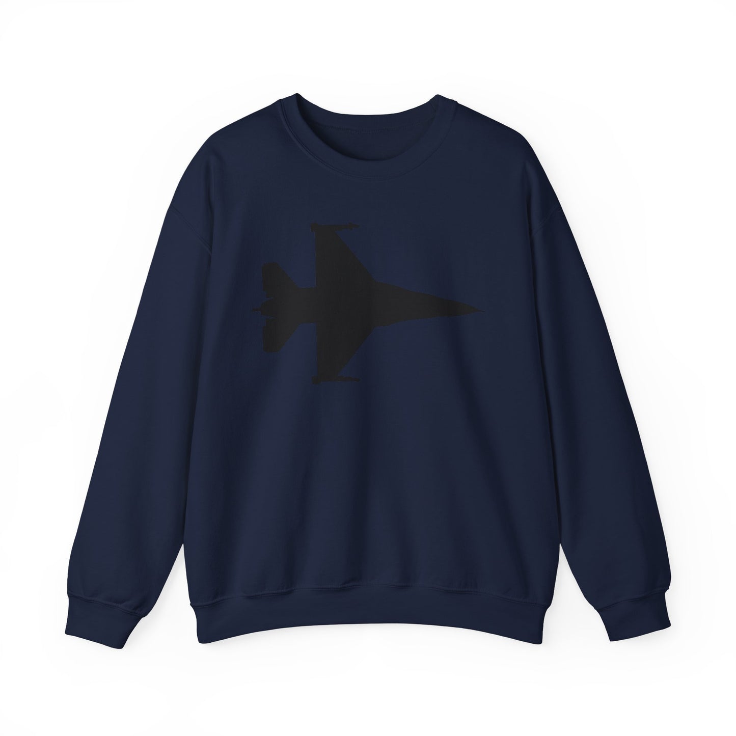 Crewneck Sweatshirt - Aircraft - F-16 -Top - Silhouette - wo Txt X 300