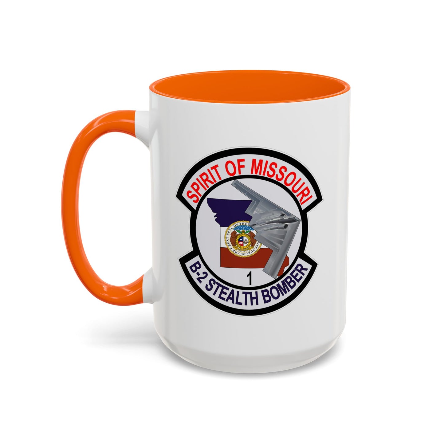 Accent Coffee Mug (11oz & 15oz) - USAF - B2 - Spirit of Missouri - Stealth Bomber wo Txt