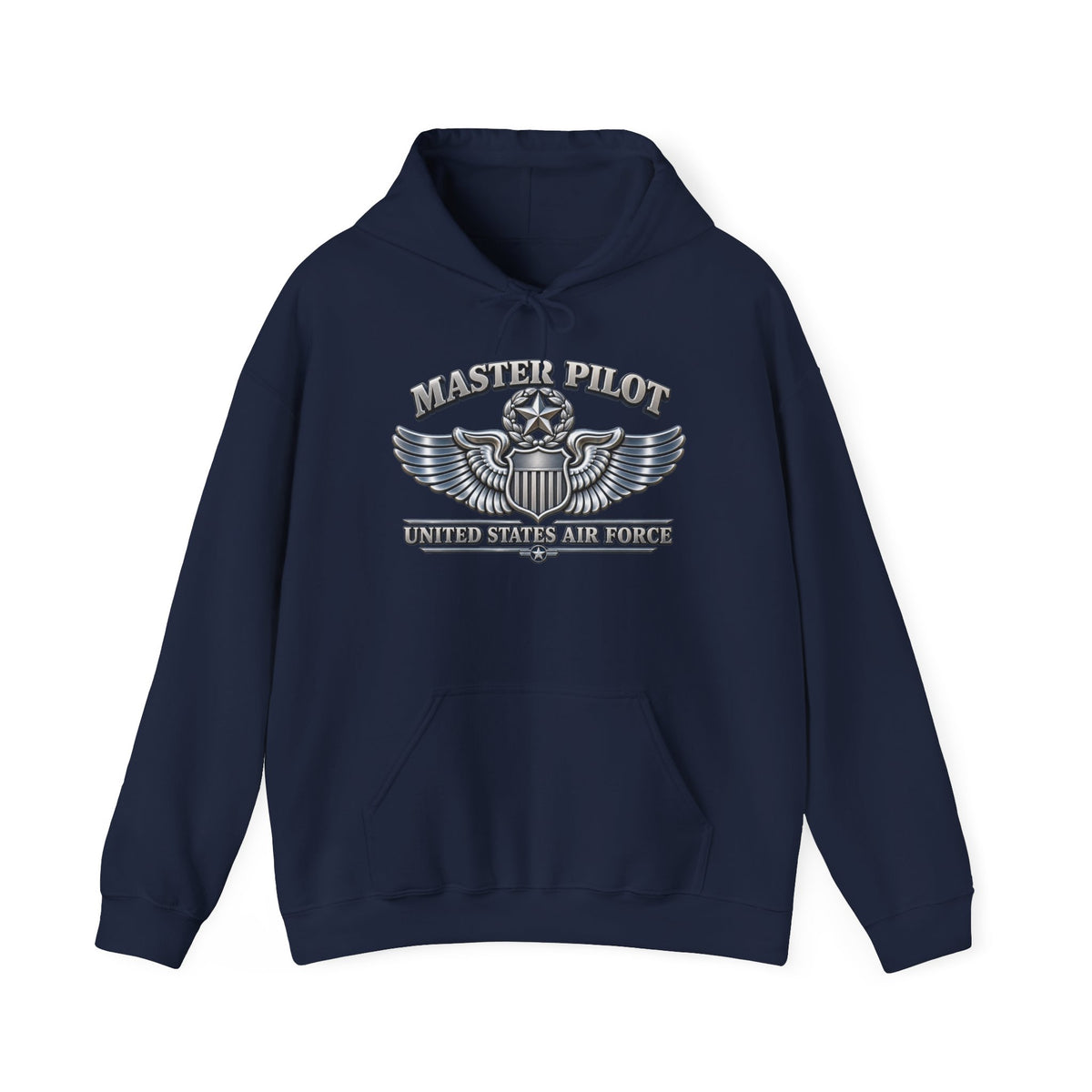 Unisex Heavy Blend Hooded Sweatshirt - USAF - Master Pilot Badge - United States Air Force - 3D - Enhanced
