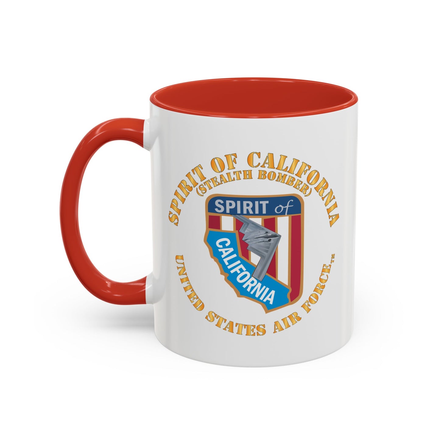 Accent Coffee Mug (11oz & 15oz) - USAF - B2 - Spirit of California - Stealth Bomber X 300