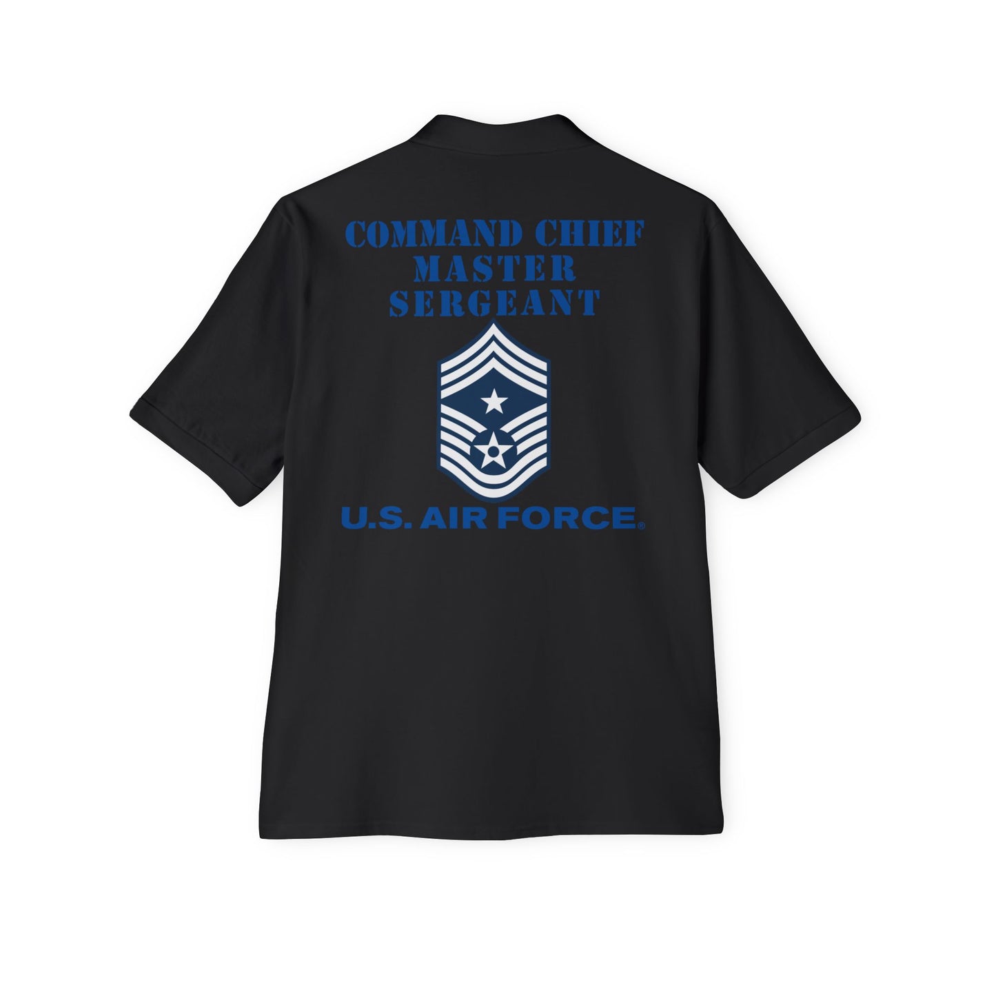 Men's Piqué Polo - USAF - Command Chief Master Sergeant (E9c) - 2020 - US Air Force w Text X 300