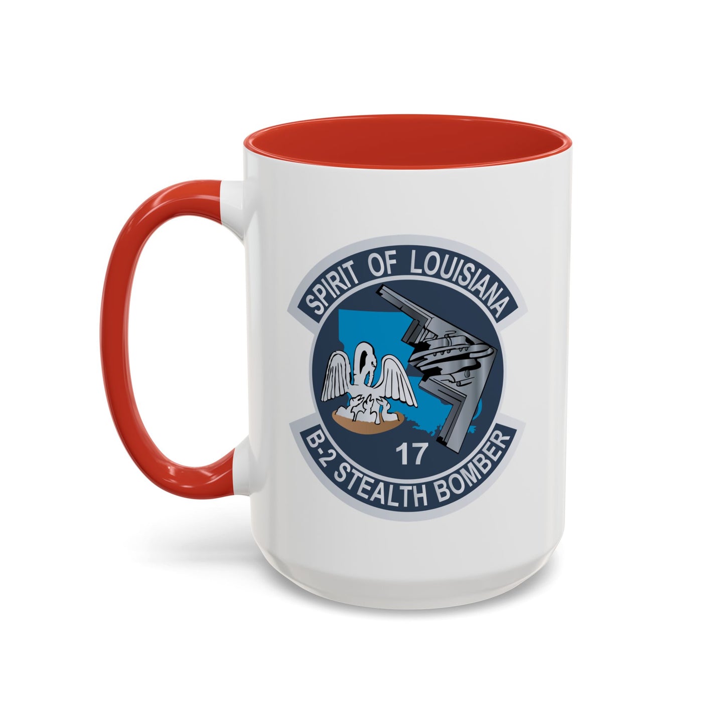 Accent Coffee Mug (11oz & 15oz) - USAF - B2 - Spirit of Louisiana - Stealth Bomber wo txt X 300