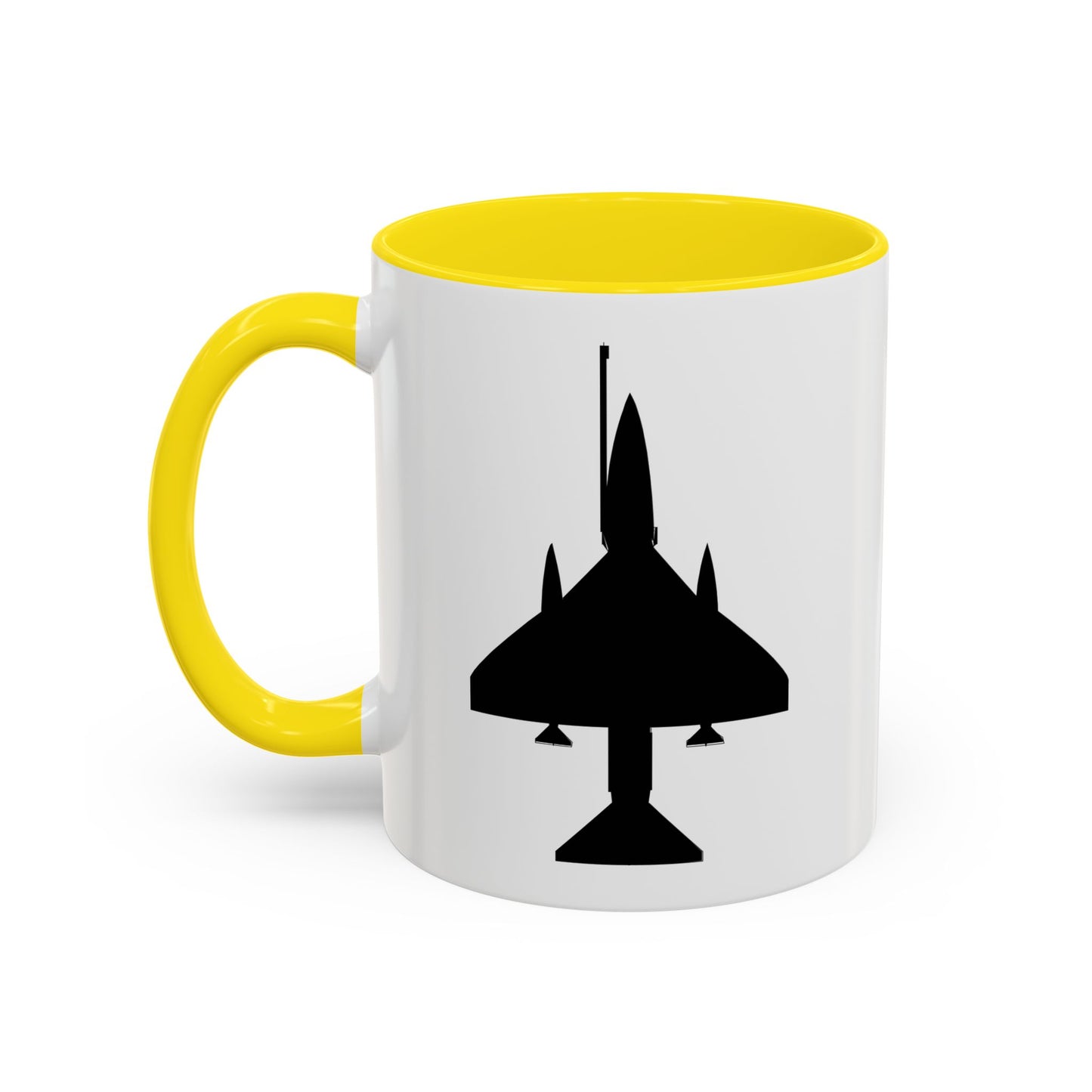 Accent Coffee Mug (11oz & 15oz) - Aircraft - A-4 SkyHawk - Top - Silhouette X 300