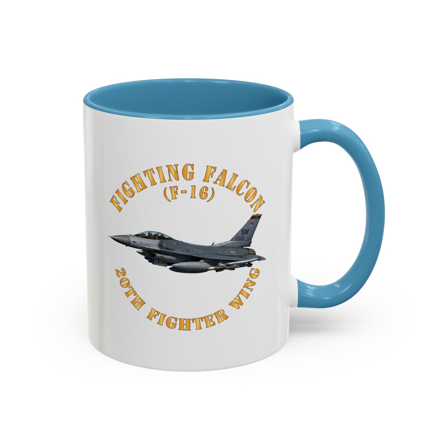 Accent Coffee Mug (11oz & 15oz) - USAF - F-16 Fighting Falcon - 20th Fighter Wing X 300