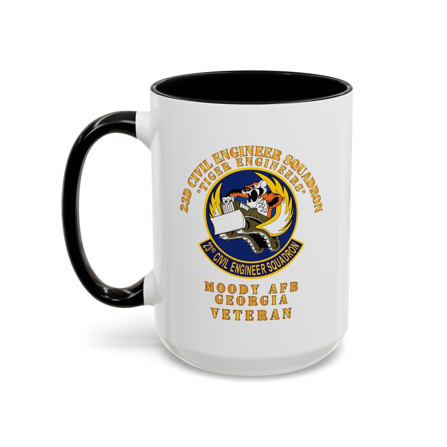 Accent Coffee Mug (11oz & 15oz) - USAF - 23d Civil Engineer Squadron - Tiger Engineers - Moody AFB, GA
