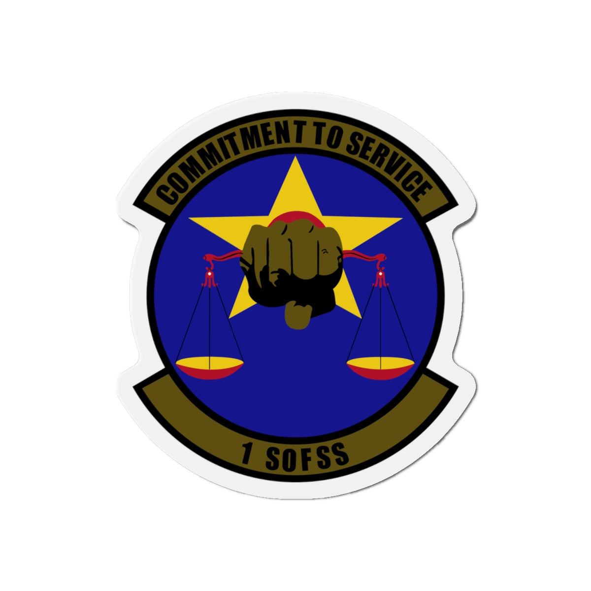 Die-Cut Magnet - USAF - 1st Special Operations Force Support Sq wo txt X 300