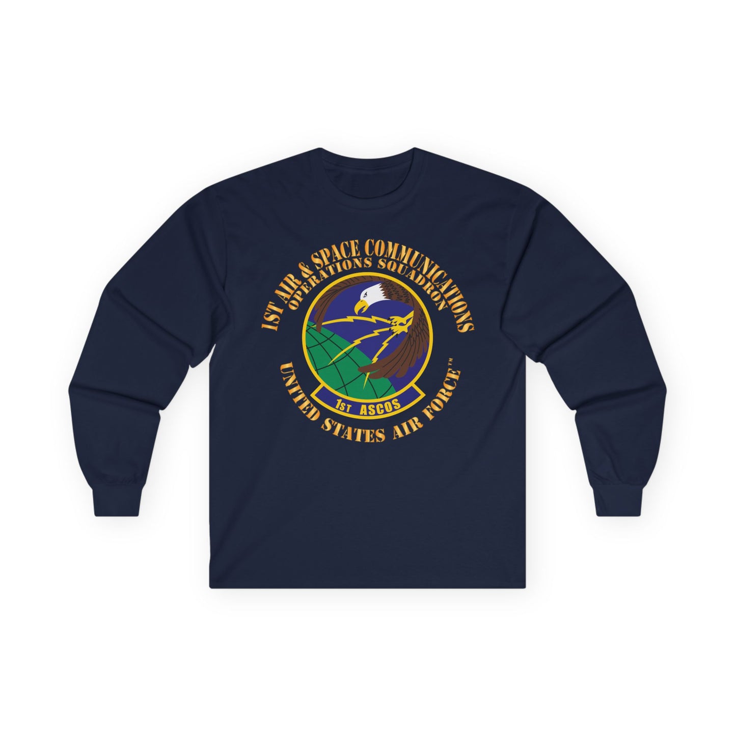 Unisex Ultra Cotton Long Sleeve Tee - USAF - 1st Air & Space Communications Operations Sq X 300