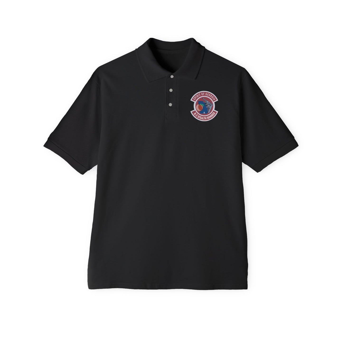 Men's Piqué Polo - USAF - B2 - Spirit of Georgia - Stealth Bomber wo txt X 300