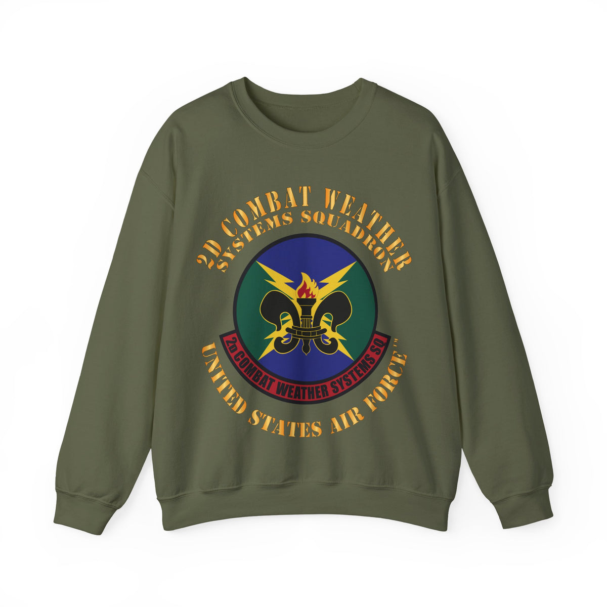 Crewneck Sweatshirt - USAF - 2d Combat Weather Systems Squadron X 300