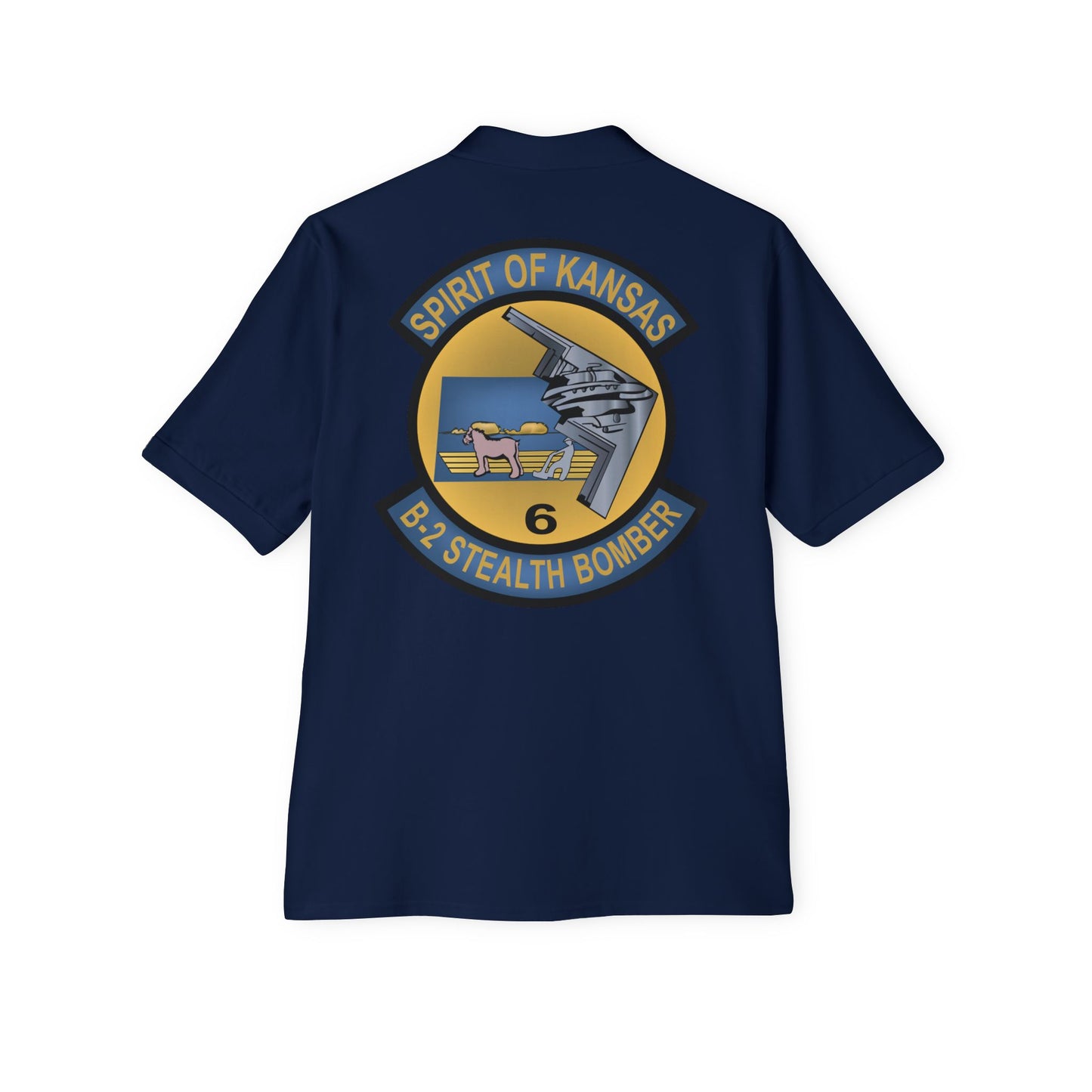 Men's Piqué Polo - USAF - B2 - Spirit of Kansas - Stealth Bomber wo txt X 300