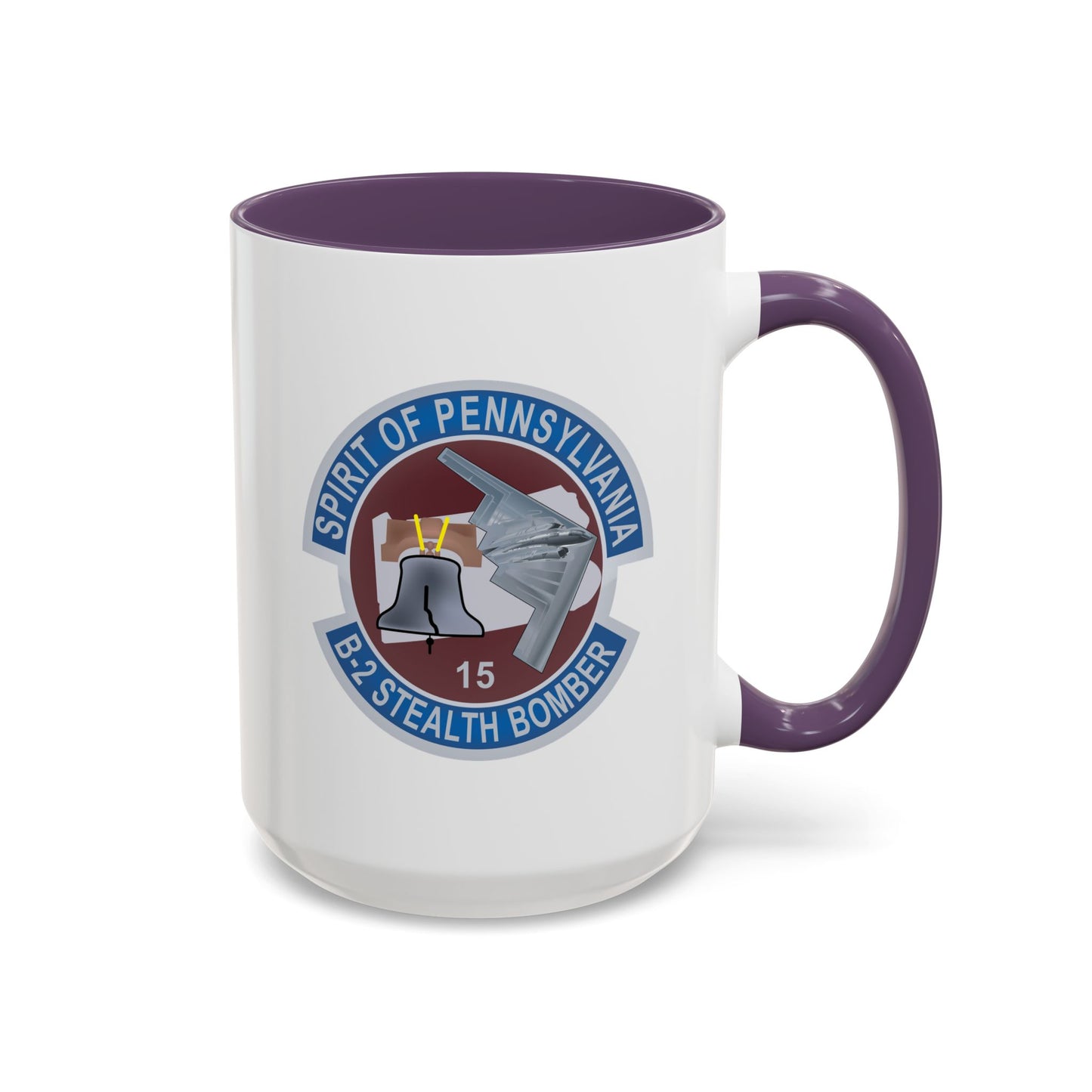 Accent Coffee Mug (11oz & 15oz) - USAF - B2 - Spirit of Pennsylvania Stealth Bomber wo Txt X 300