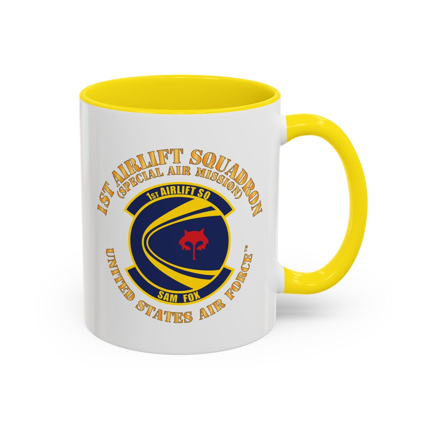 Accent Coffee Mug (11oz & 15oz) - USAF - 1st Airlift Squadron X 300