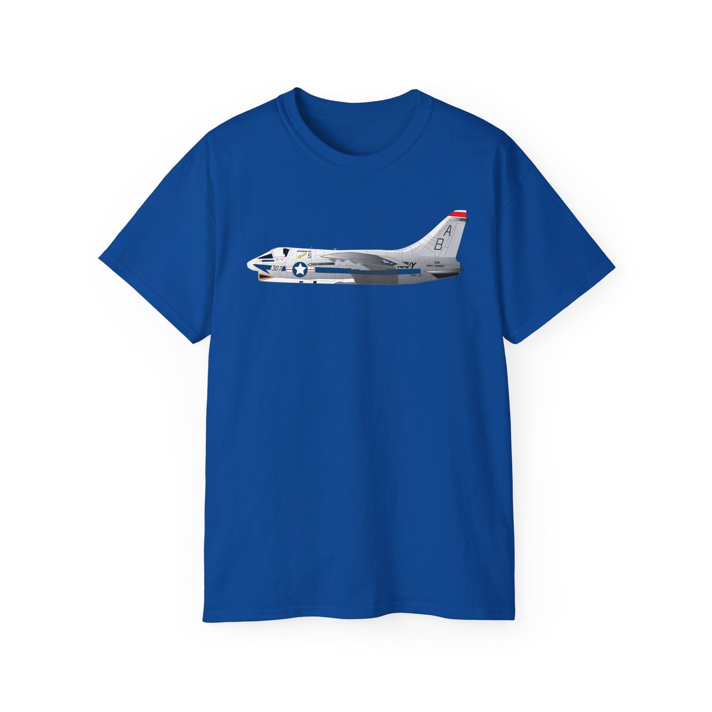 Unisex Ultra Cotton Tee - Aircraft - Navy - A-7B Corsair II - Side X 300