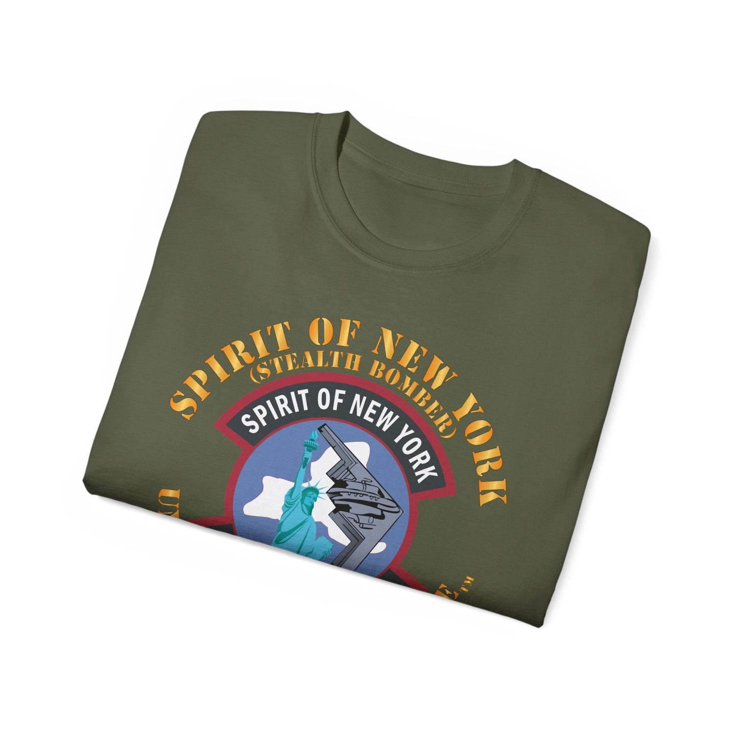 Unisex Ultra Cotton Tee - USAF - B2 - Spirit of New York - Stealth Bomber X 300