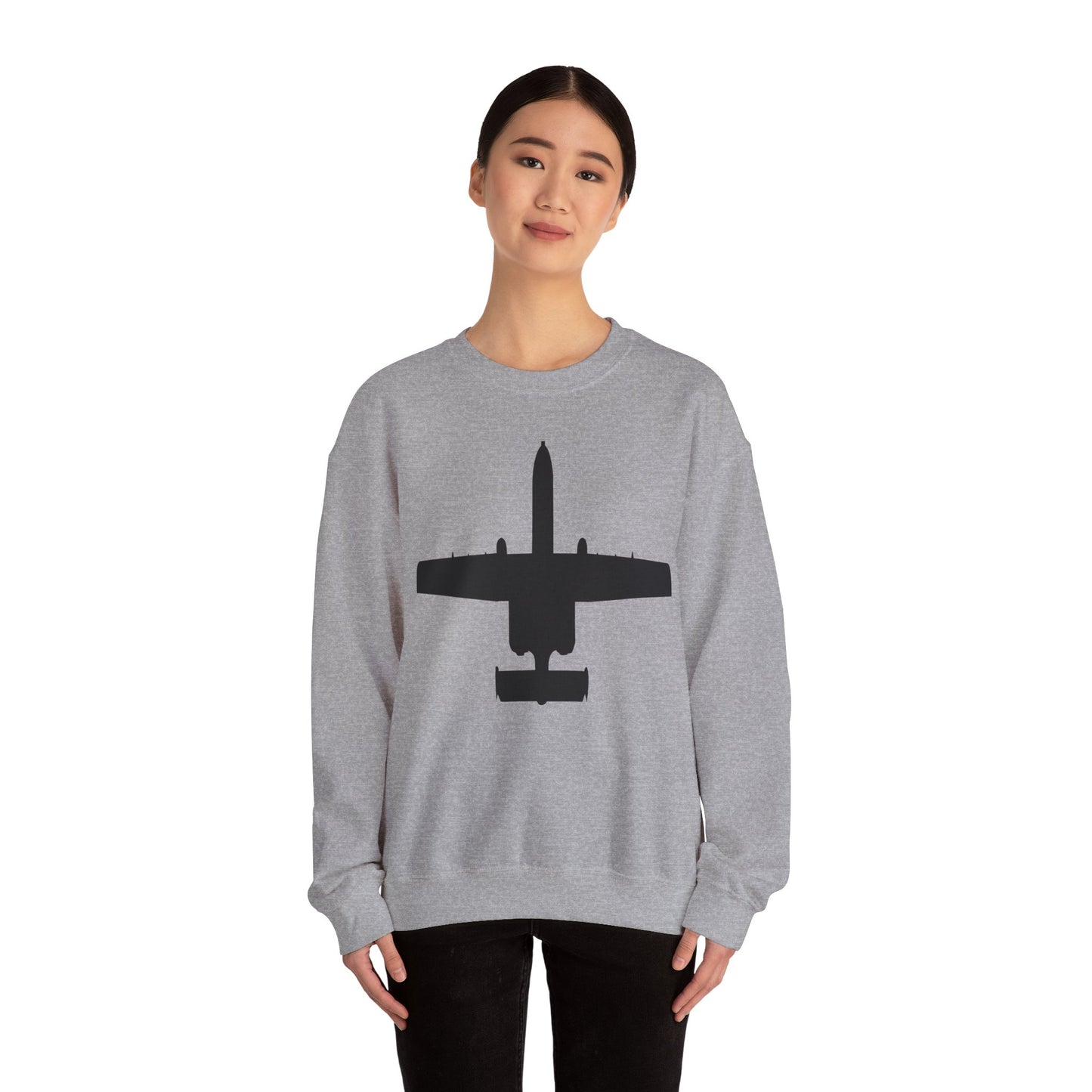Crewneck Sweatshirt - Aircraft - USAF - A-10 Thunderbolt II - Top - Silhouette X 300