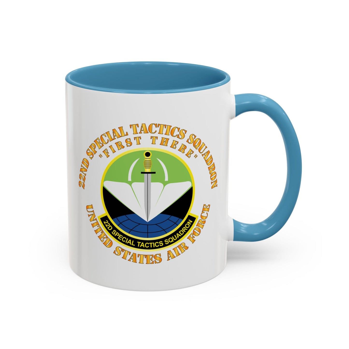Accent Coffee Mug (11oz & 15oz) - USAF - 22nd Special Tactics Squadron - First There X 300