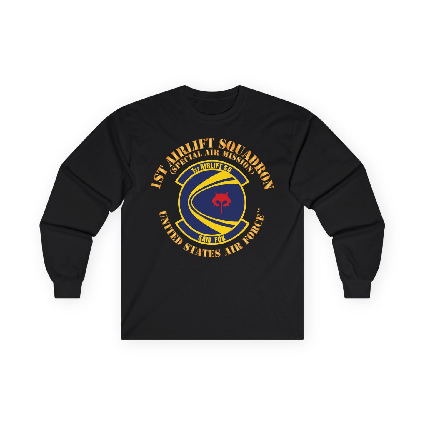 Unisex Ultra Cotton Long Sleeve Tee - USAF - 1st Airlift Squadron X 300
