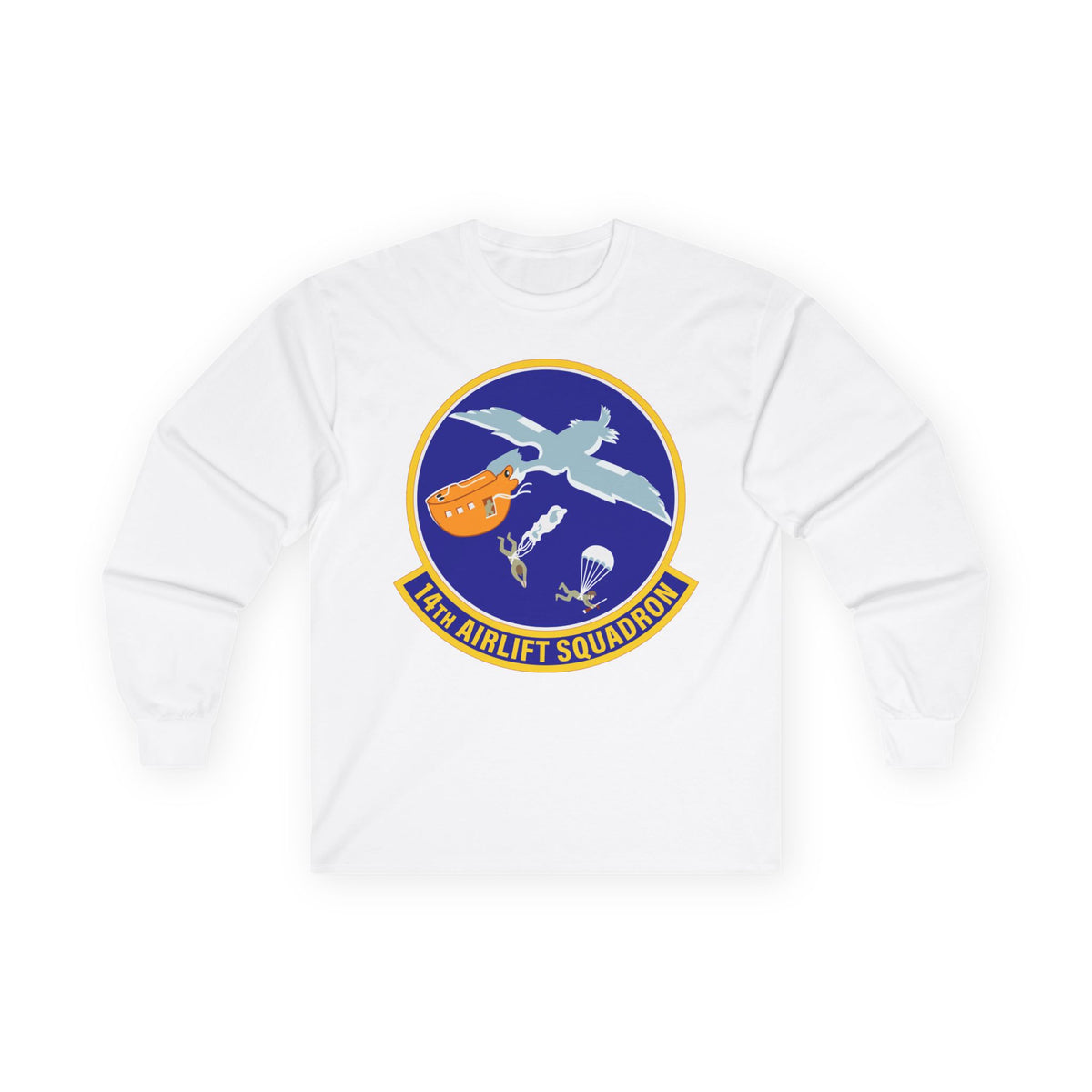 Unisex Ultra Cotton Long Sleeve Tee - USAF - 14th Airlift Squadron wo txt