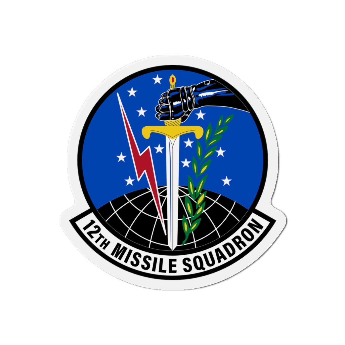 Die-Cut Magnet - USAF - 12th Missile Squadron wo txt