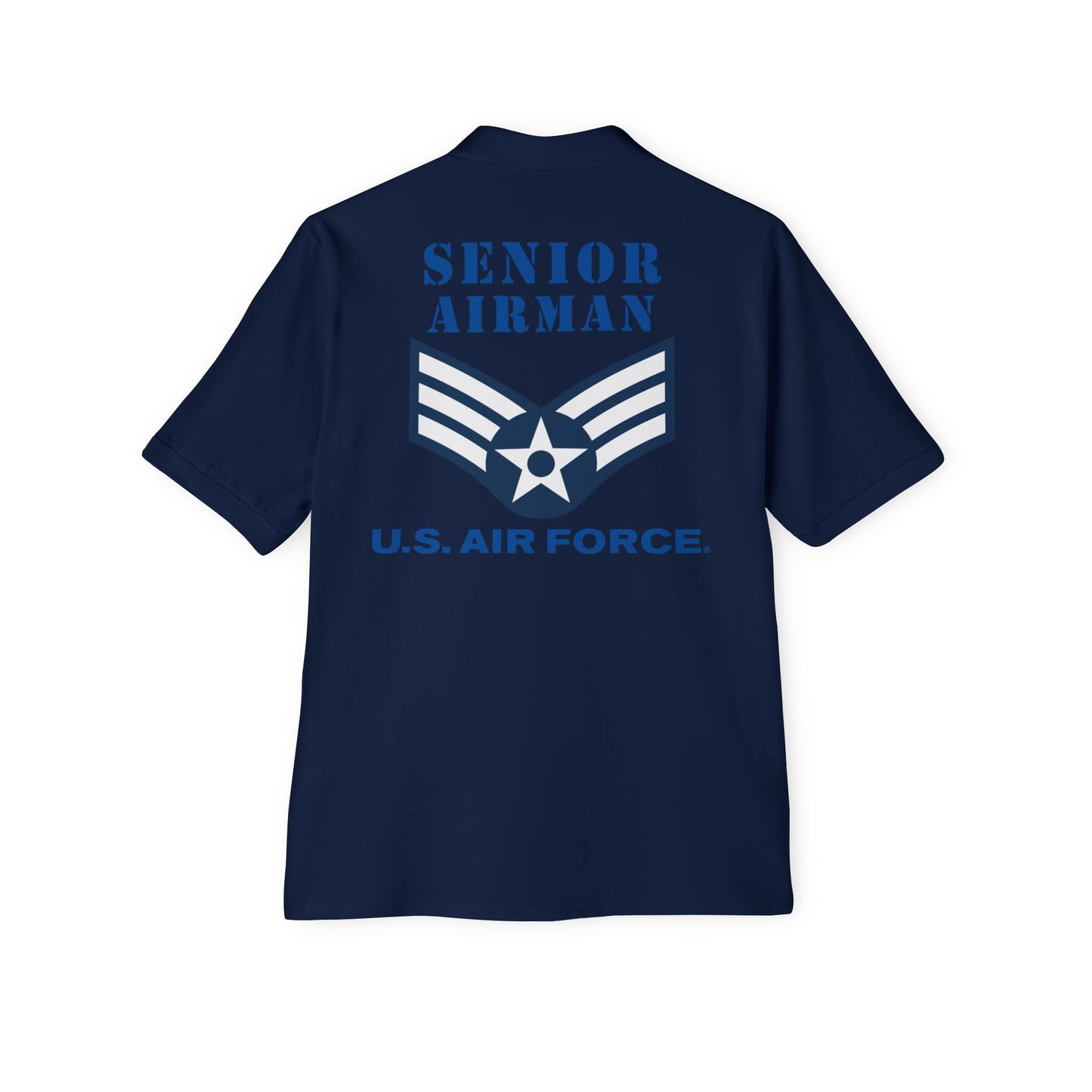 Men's Piqué Polo - USAF - Senior Airman (E4) - 2020 - US Air Force w Text X 300
