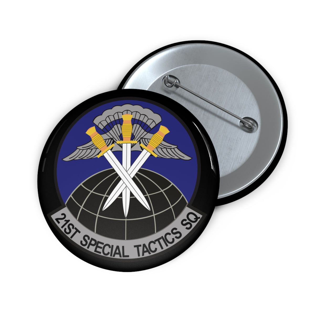 Custom Pin Button - USAF - 21st Special Tactics Squadron wo Txt