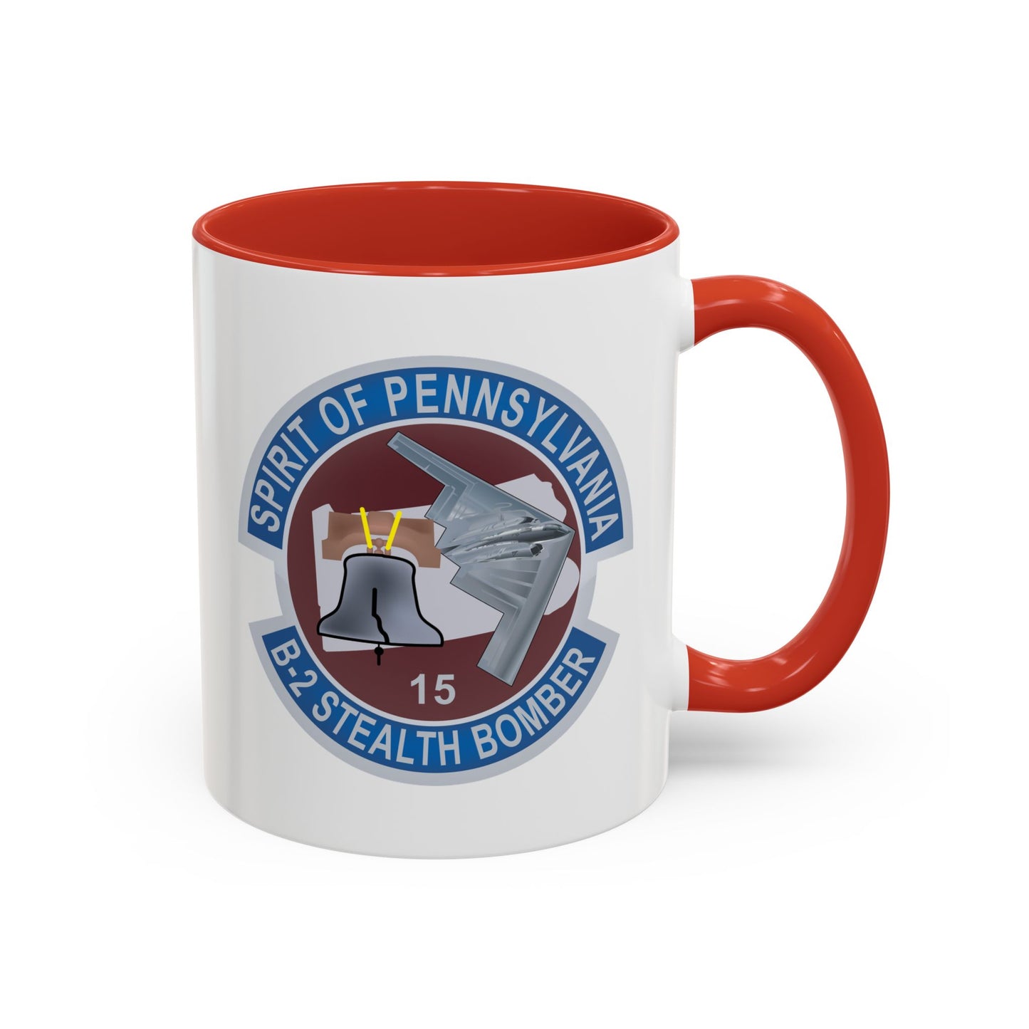 Accent Coffee Mug (11oz & 15oz) - USAF - B2 - Spirit of Pennsylvania Stealth Bomber wo Txt X 300