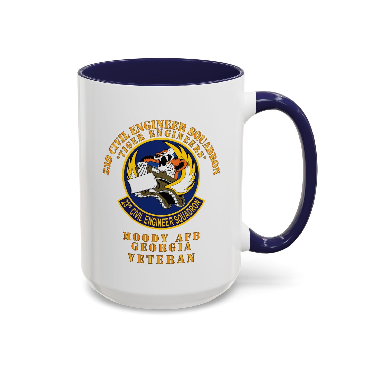 Accent Coffee Mug (11oz & 15oz) - USAF - 23d Civil Engineer Squadron - Tiger Engineers - Moody AFB, GA