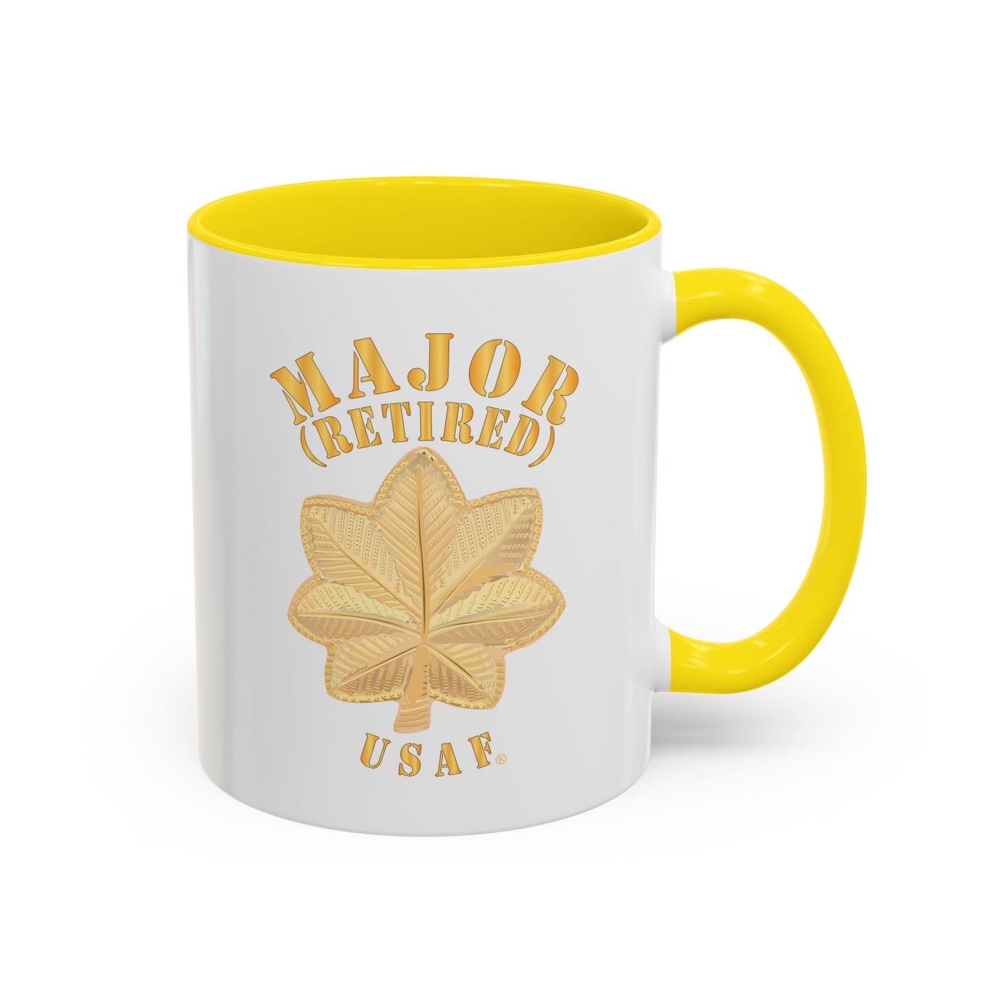 Accent Coffee Mug (11oz & 15oz) - USAF - Major - Retired - USAF X 300
