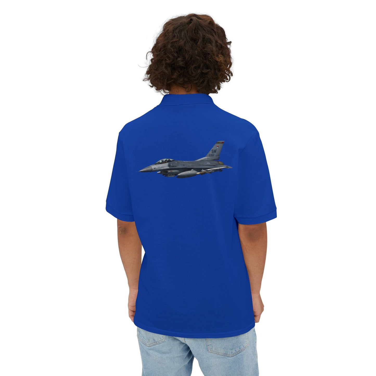 Men's Piqué Polo - USAF - F-16 Fighting Falcon wo txt X 300