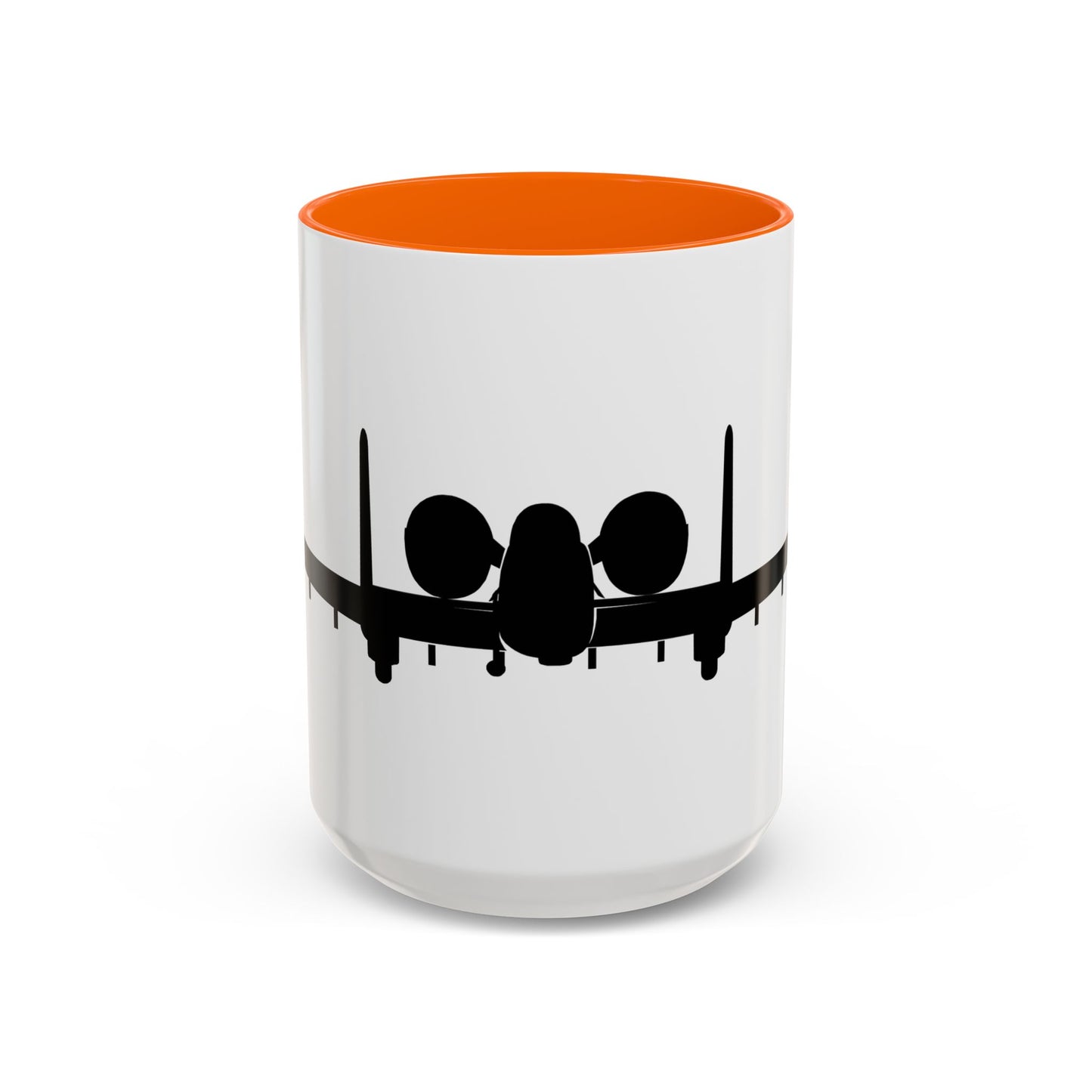 Accent Coffee Mug (11oz & 15oz) - Aircraft - USAF - A-10 Thunderbolt II - Front - Silhouette X 300