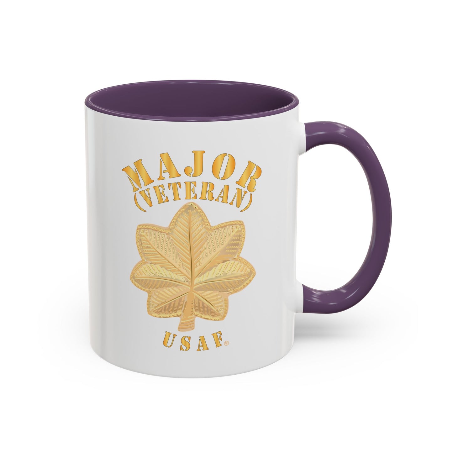 Accent Coffee Mug (11oz & 15oz) - USAF - Major - Veteran - USAF X 300