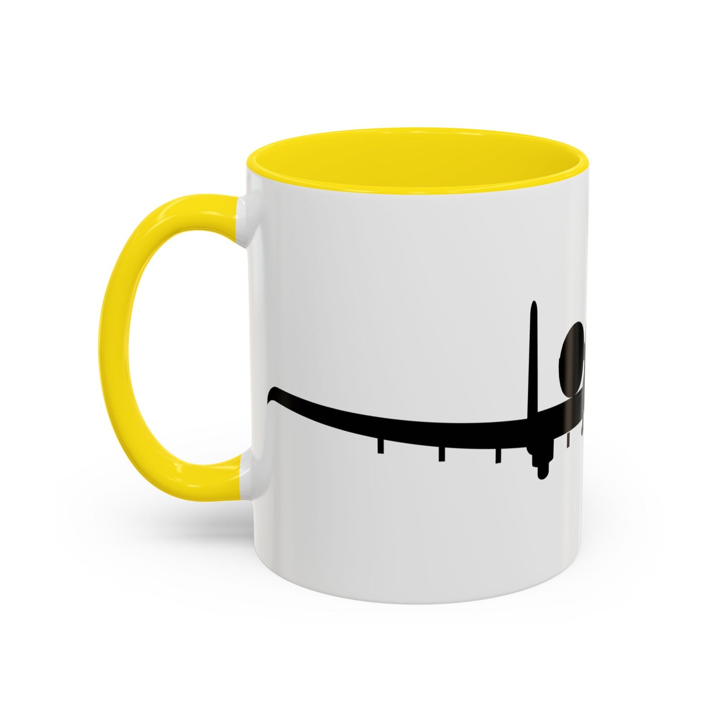 Accent Coffee Mug (11oz & 15oz) - Aircraft - USAF - A-10 Thunderbolt II - Front - Silhouette X 300