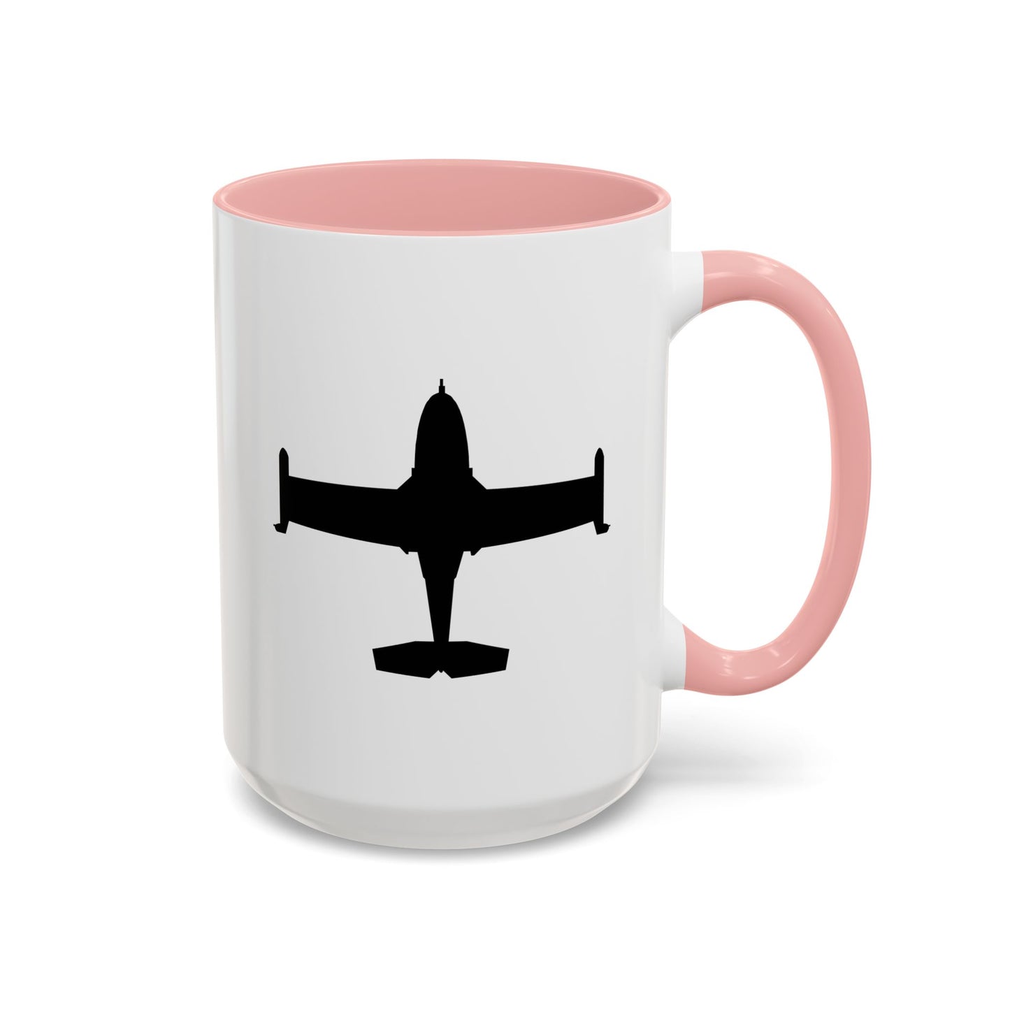 Accent Coffee Mug (11oz & 15oz) - Aircraft - A-37-Trainer - Top - Silhouette X 300