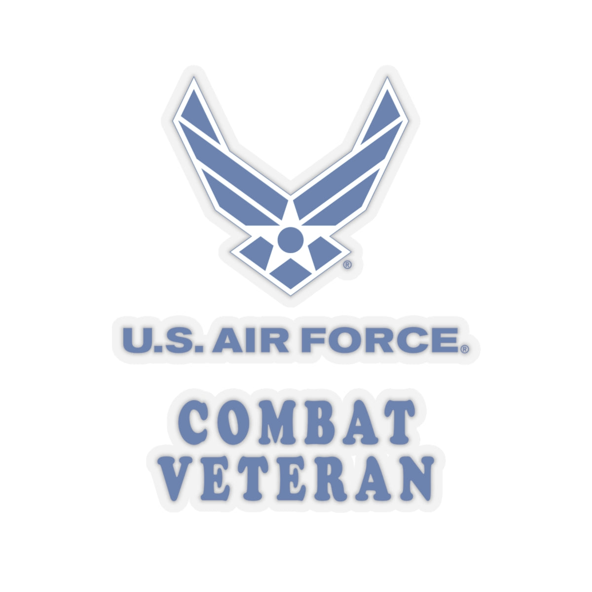 Kiss-Cut Stickers - USAF - Air Force - Combat Veteran X 300