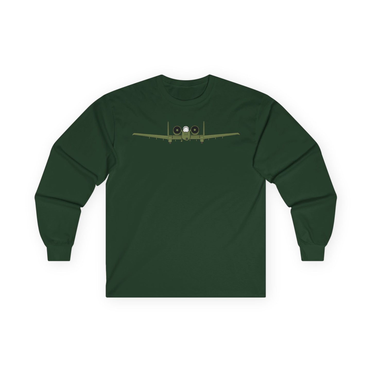 Unisex Ultra Cotton Long Sleeve Tee - Aircraft - USAF - A-10 Thunderbolt II - Front X 300