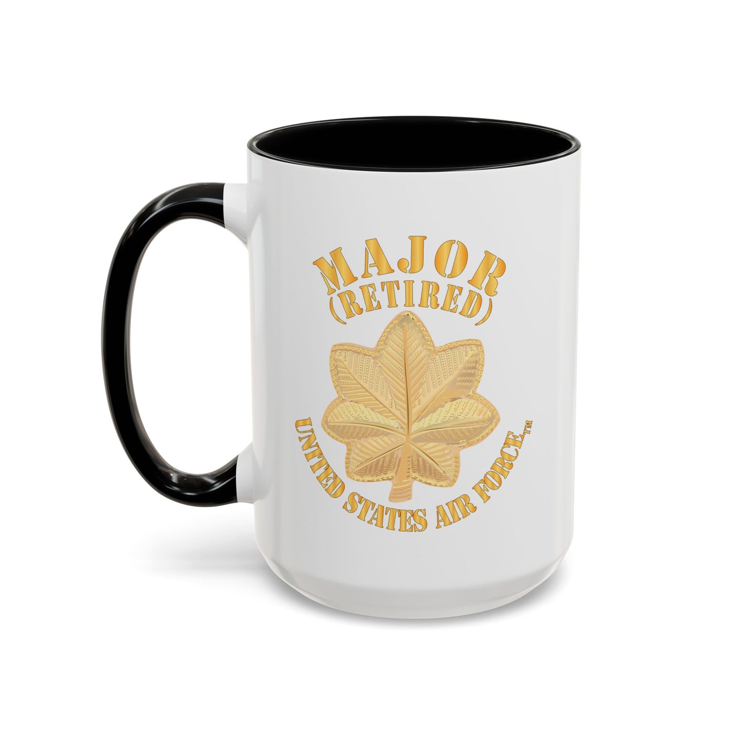 Accent Coffee Mug (11oz & 15oz) - USAF - Major - Retired X 300