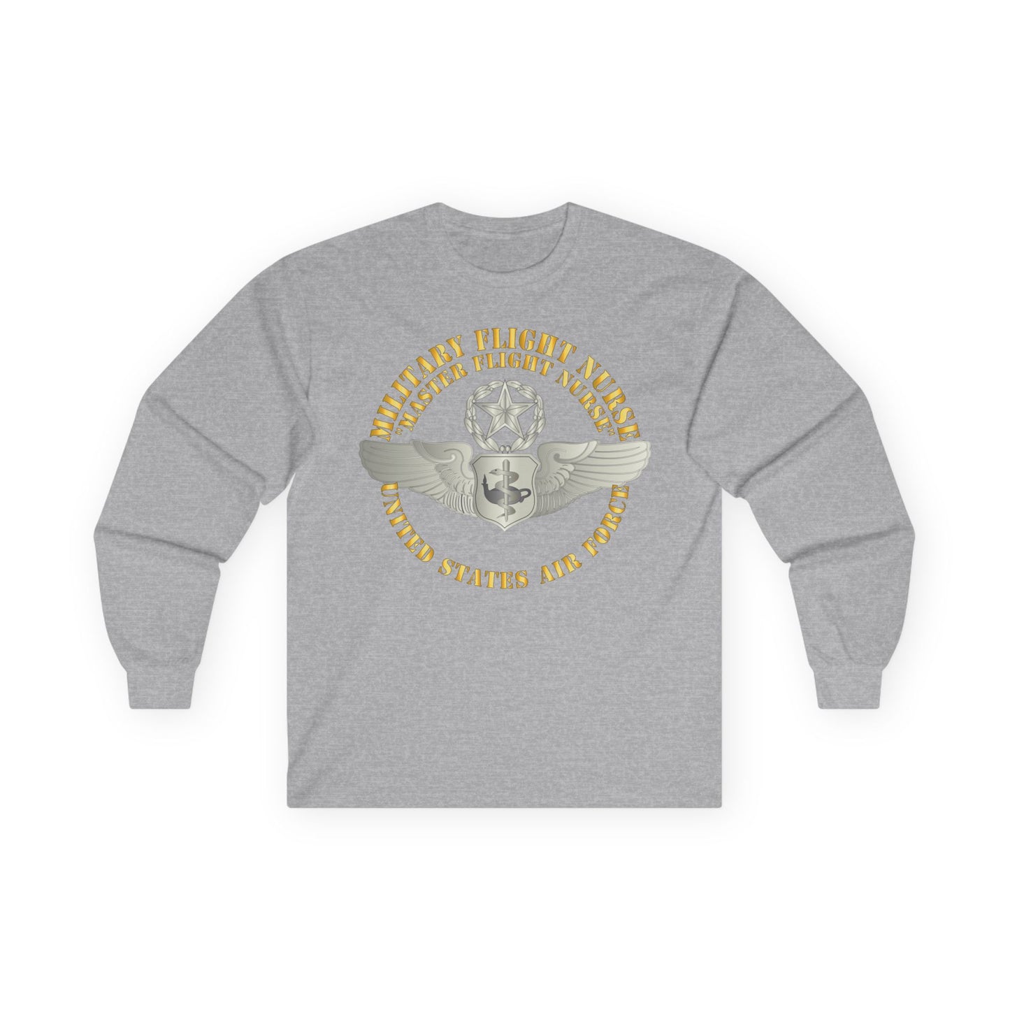 Unisex Ultra Cotton Long Sleeve Tee - USAF - Military Flight Nurse - Flight Nurse - Master