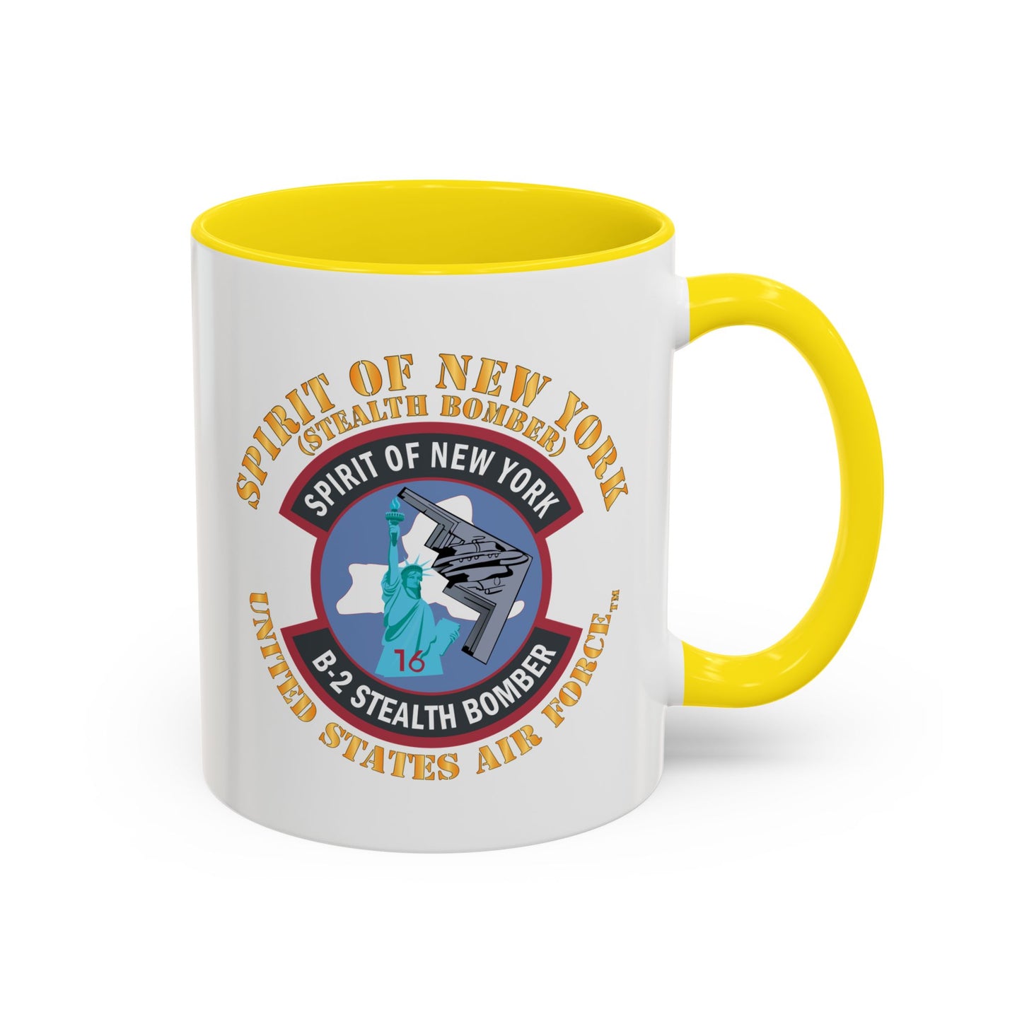 Accent Coffee Mug (11oz & 15oz) - USAF - B2 - Spirit of New York - Stealth Bomber X 300