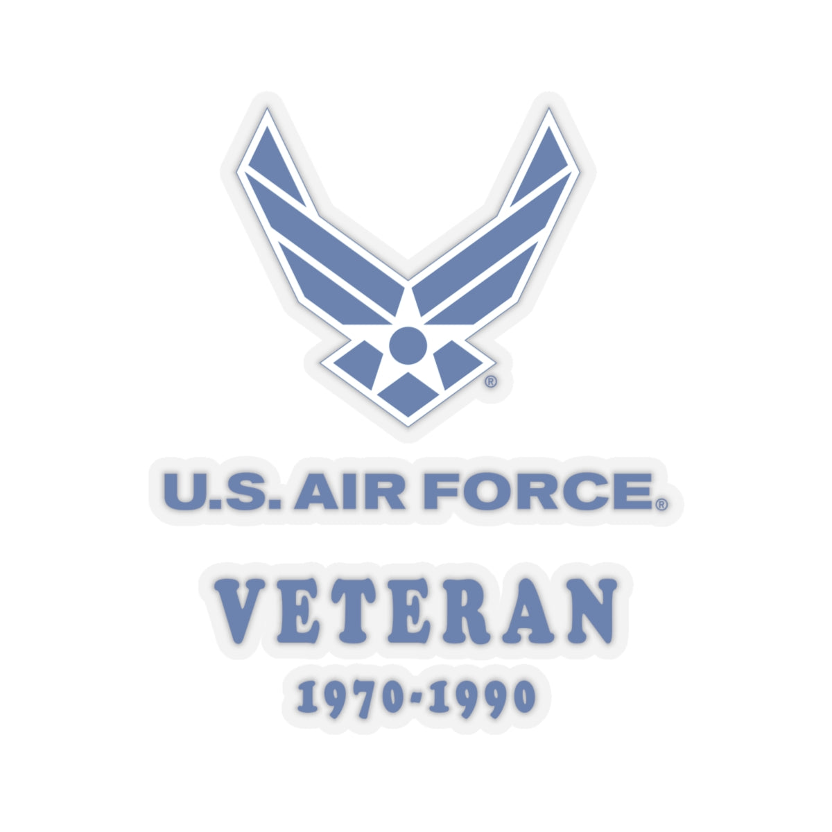 Kiss-Cut Stickers - USAF - Air Force - Veteran w years