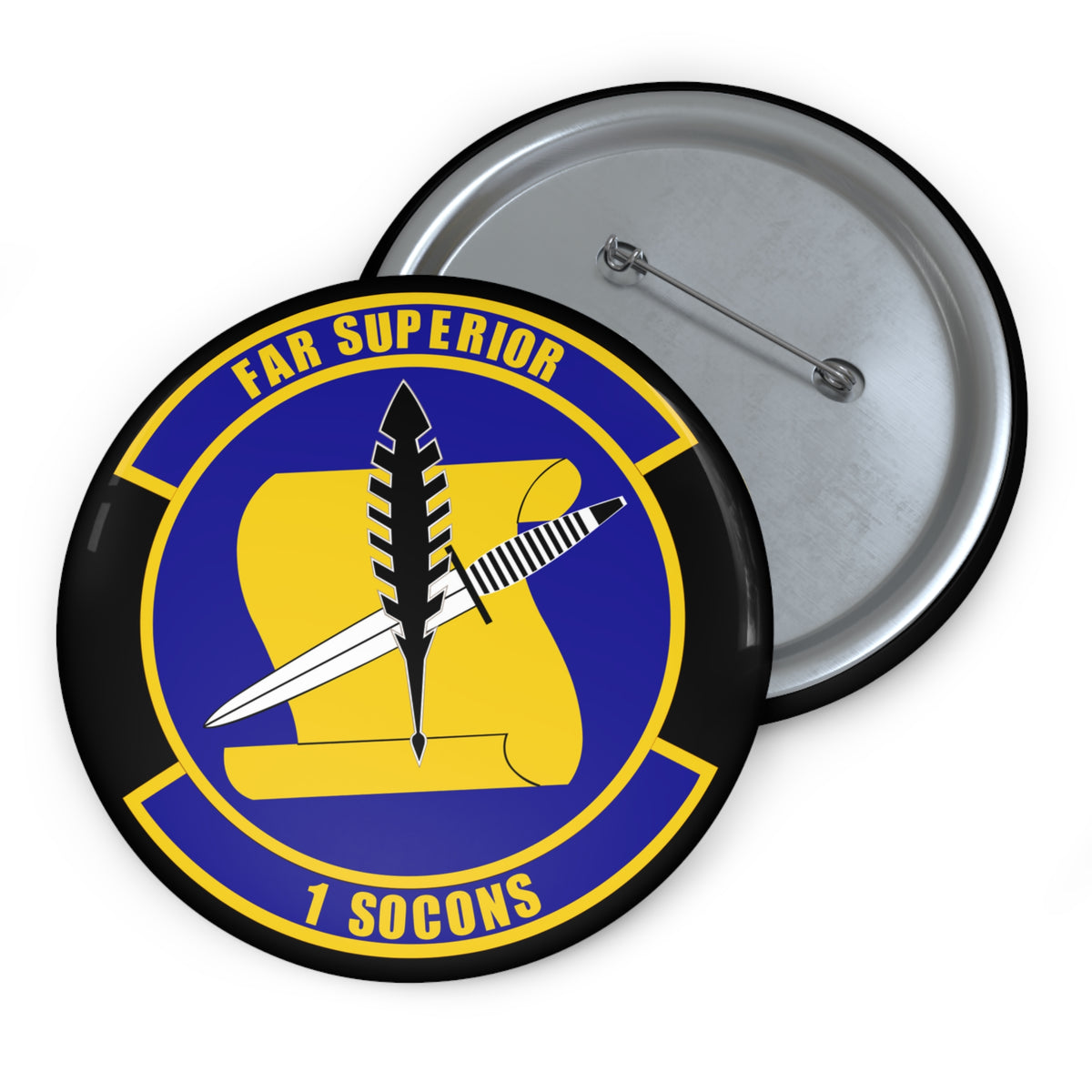 Custom Pin Button - USAF - 1st Special Operations Contracting Sq wo txt X 300