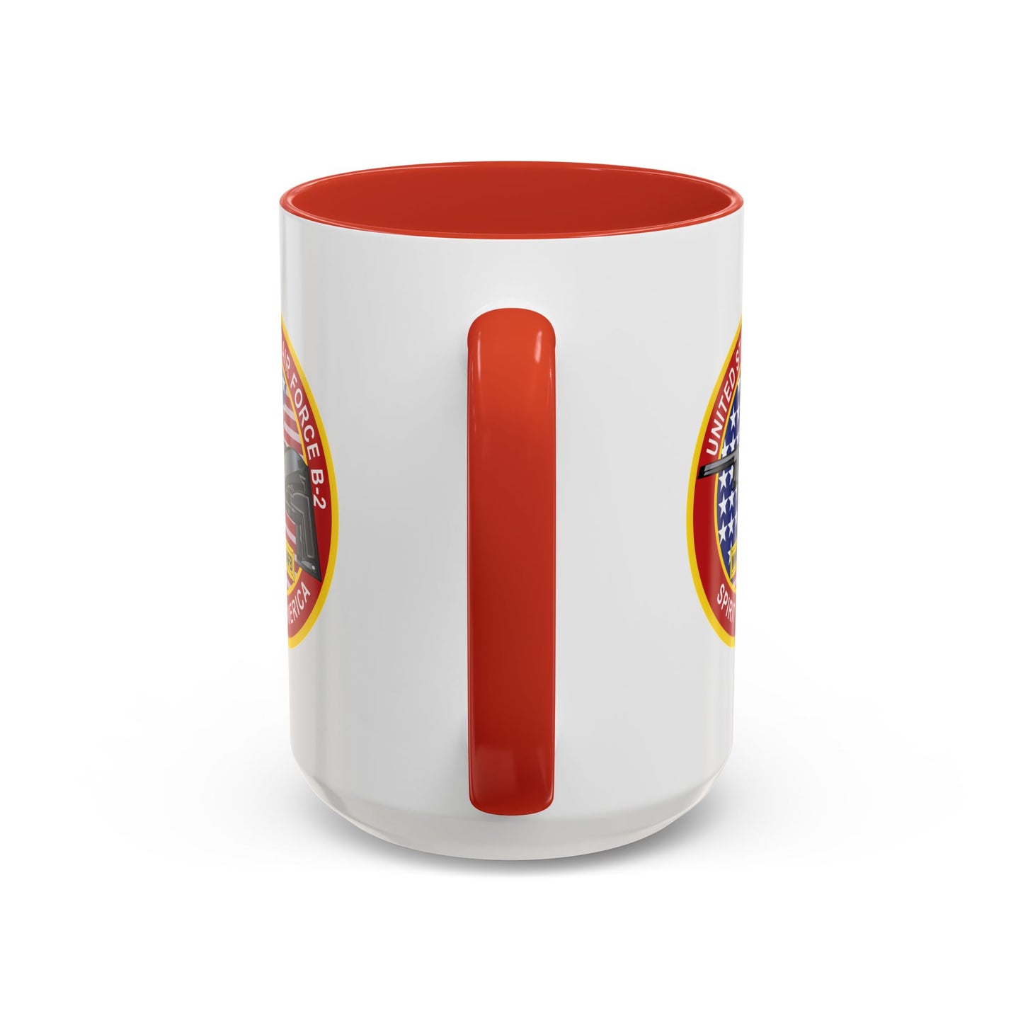 Accent Coffee Mug (11oz & 15oz) - USAF - B2 - Spirit - Stealth Bomber wo Txt