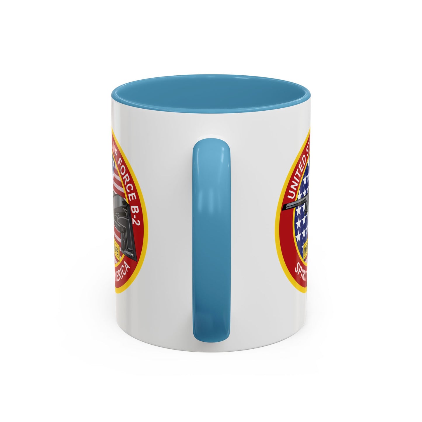 Accent Coffee Mug (11oz & 15oz) - USAF - B2 - Spirit - Stealth Bomber wo Txt