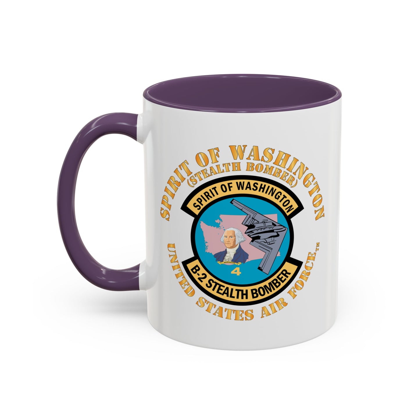 Accent Coffee Mug (11oz & 15oz) - USAF - B2 - Spirit of Washington - Stealth Bomber X 300