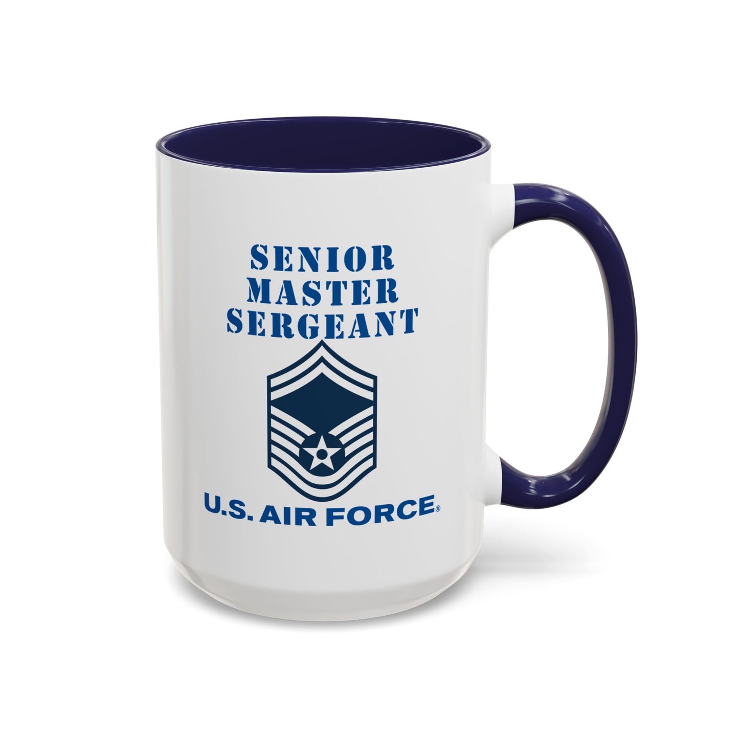 Accent Coffee Mug (11oz & 15oz) - USAF - Senior Master Sergeant (E8a) - 2020 - US Air Force w Text X 300