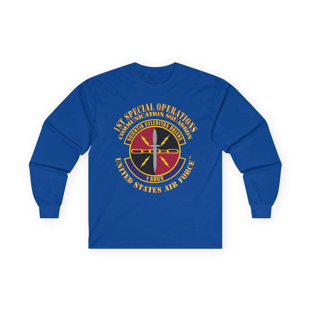 Unisex Ultra Cotton Long Sleeve Tee - USAF - 1st Special Operations Communication Squadron X 300