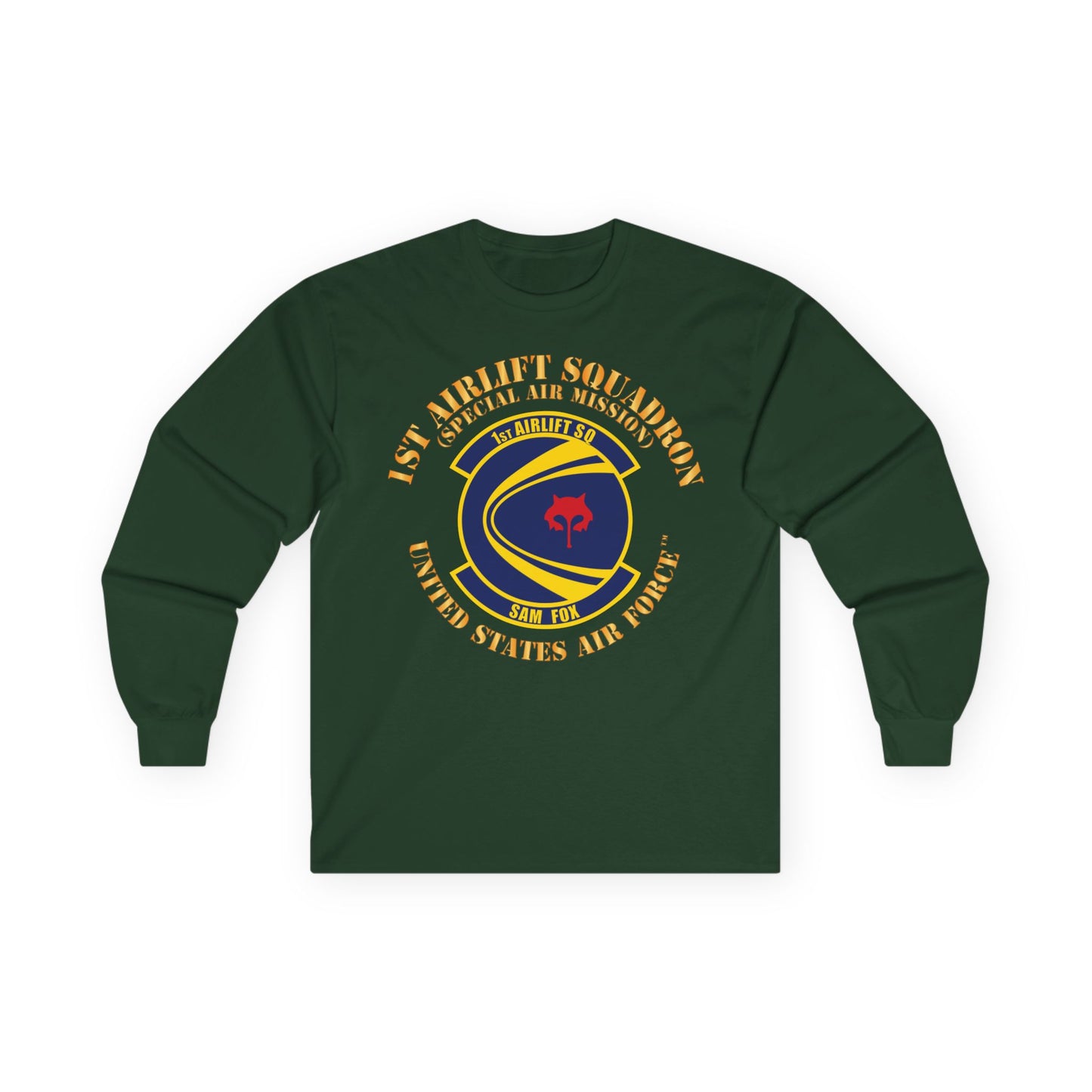 Unisex Ultra Cotton Long Sleeve Tee - USAF - 1st Airlift Squadron X 300