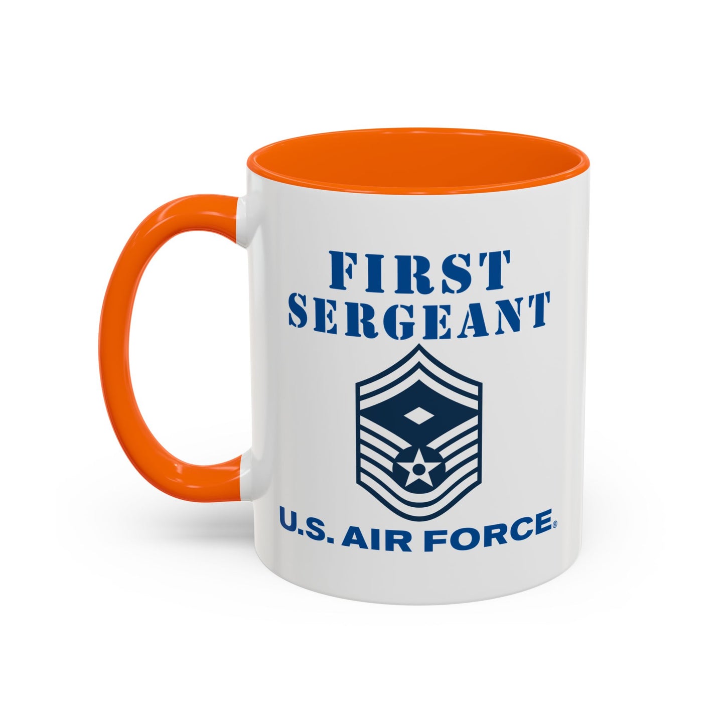 Accent Coffee Mug (11oz & 15oz) - USAF - First Sergeant (E8b) - 2020 - US Air Force w Text X 300