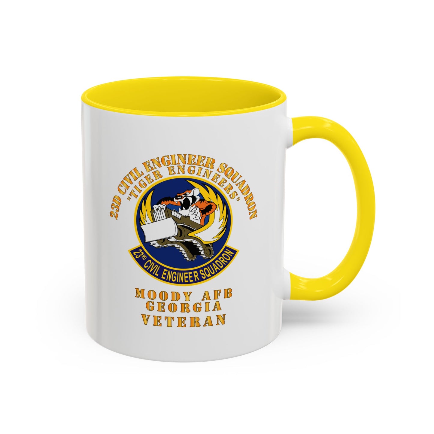 Accent Coffee Mug (11oz & 15oz) - USAF - 23d Civil Engineer Squadron - Tiger Engineers - Moody AFB, GA