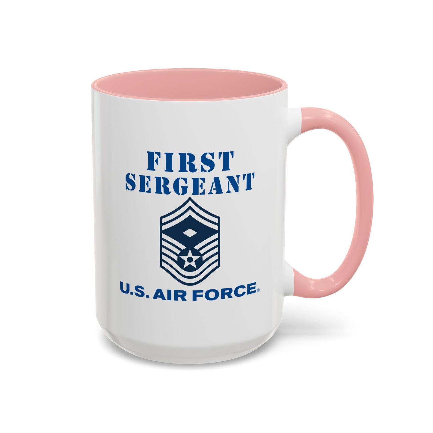Accent Coffee Mug (11oz & 15oz) - USAF - First Sergeant (E8b) - 2020 - US Air Force w Text X 300