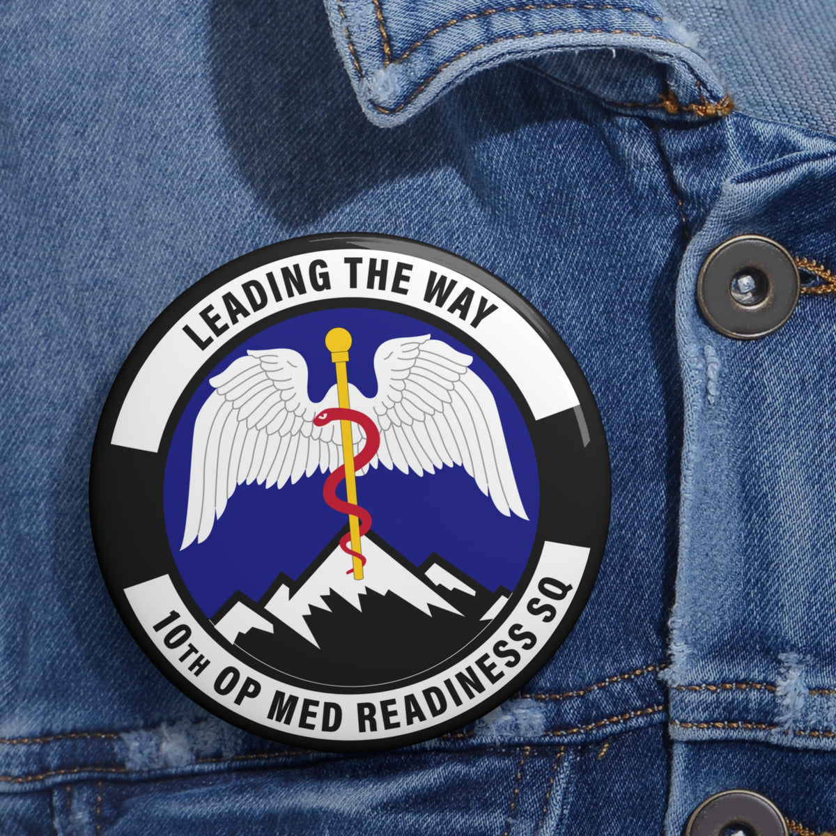 Custom Pin Button - USAF - 10th Operational Medical Readiness Sq wo txt